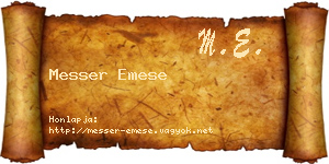 Messer Emese névjegykártya